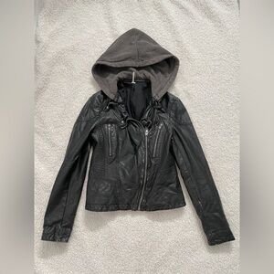 Free People Vegan Leather Moto Jacket